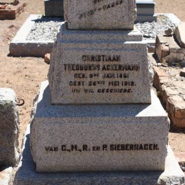 ACKERMANN Christiaan Theodorus 1861-1912 :: ACKERMANN Elizabeth M. -1914