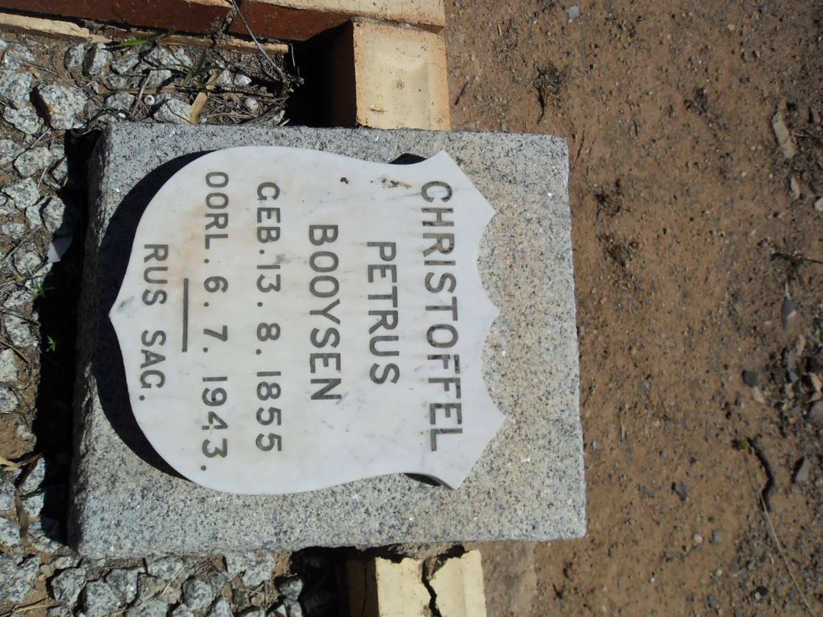 BOOYSEN Christoffel Petrus 1855-1943