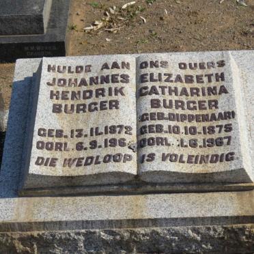 BURGER Johannes Hendrik 1872-1964 &amp; Elizabeth Catharina DIPPENAAR 1875-1967