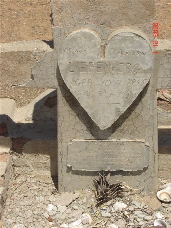 LIEBENBERG Mathys Adriaan 1855-1933