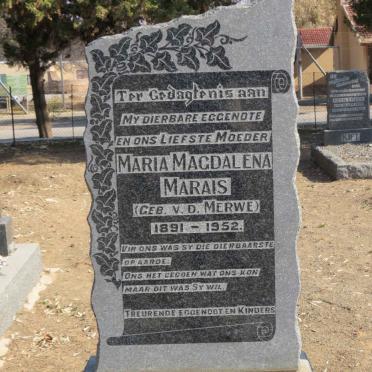 MARAIS Albertus Petrus 1889-1957 &amp; Maria Magdalena V.D. MERWE 1891-1952