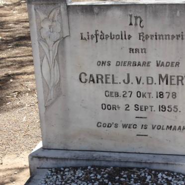 MERWE Carel J., v.d. 1878-1955