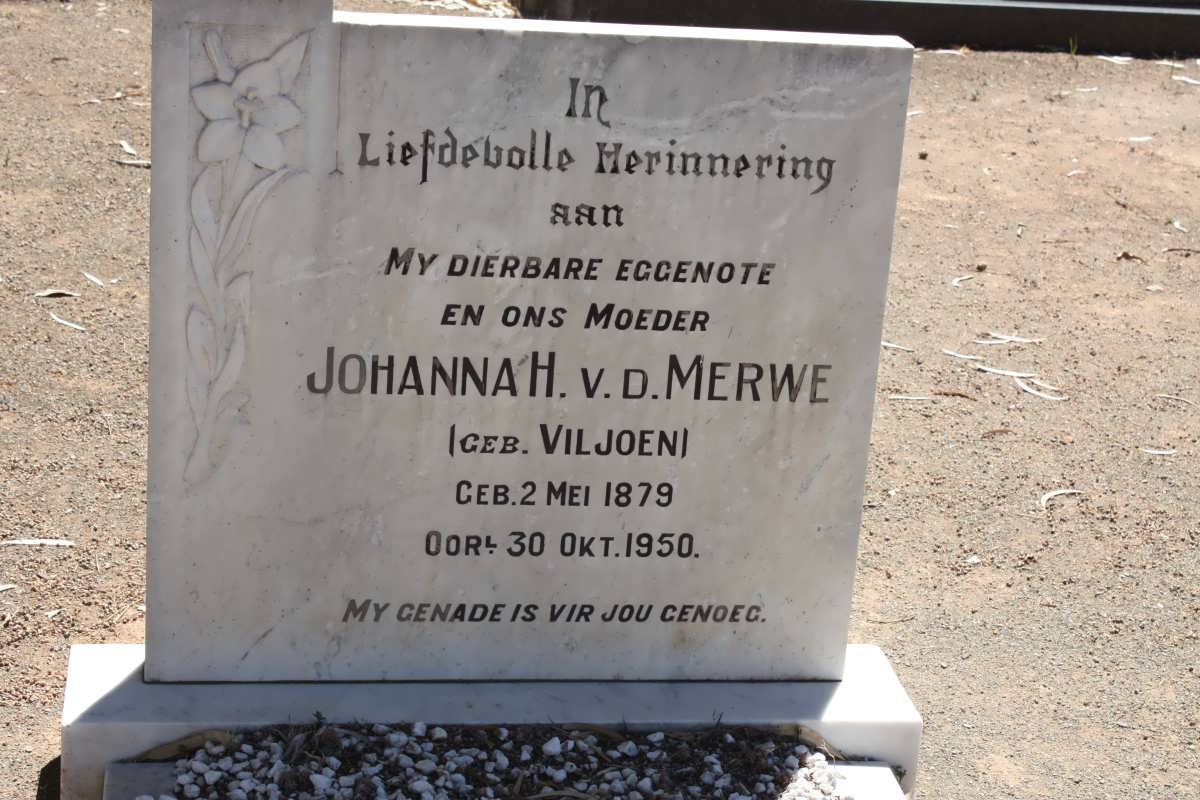 MERWE Johanna H., v.d. nee VILJOEN 1879-1950