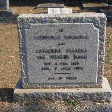 NIEKERK Catherina Susanna, van 1869-1958
