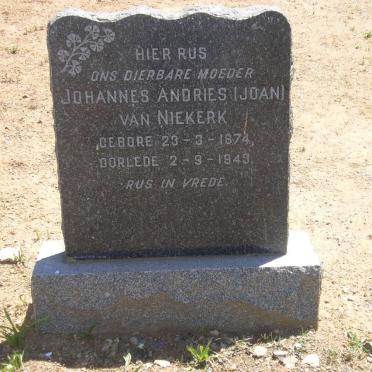 NIEKERK Johannes Andries, van 1874-1943