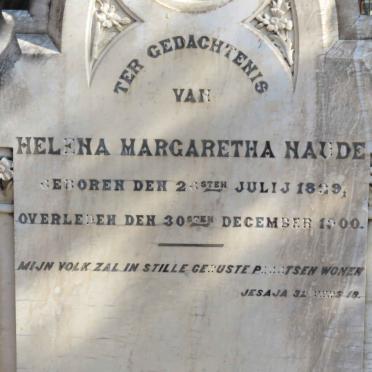 NAUDE Charl Francois 1822-1896 &amp; Helena Margaretha 1829-1900