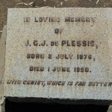 PLESSIS J.G.J., du 1876-1950