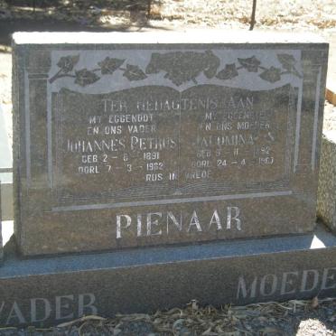 PIENAAR Johannes Petrus 1891-1962 &amp; Jacomina S. 1892-1967
