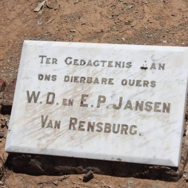 RENSBURG W.D., Jansen van &amp; E.P.