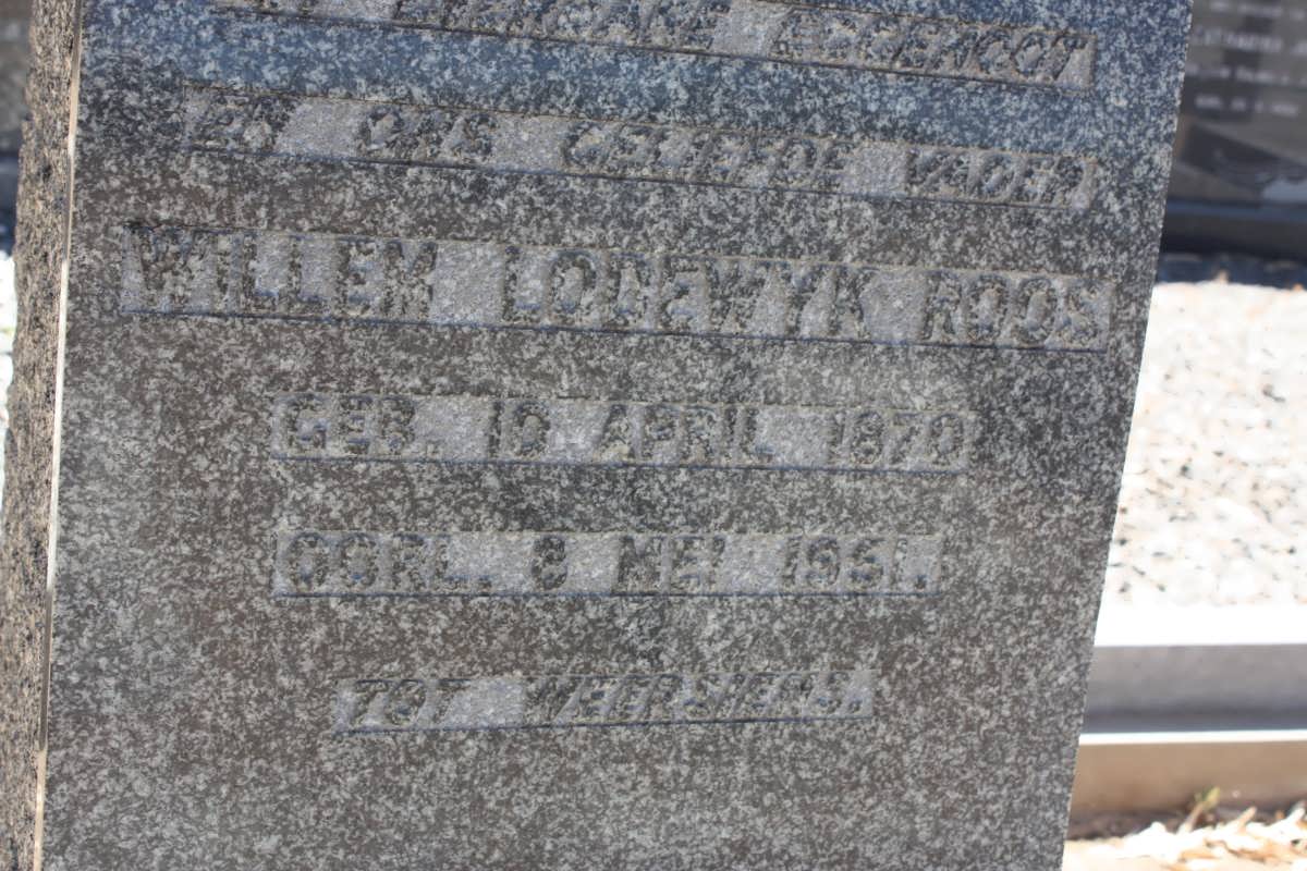 ROOS Willem Lodewyk 1870-1951