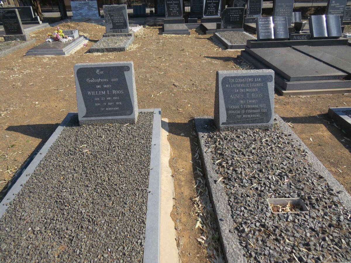 ROOS Willem L. 1903-1976 &amp; Agnes T. EWING 1902-1960