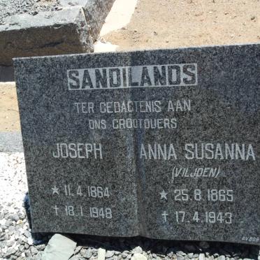 SANDILANDS Joseph 1864-1948 &amp; Anna Susanna VILJOEN 1865-1943