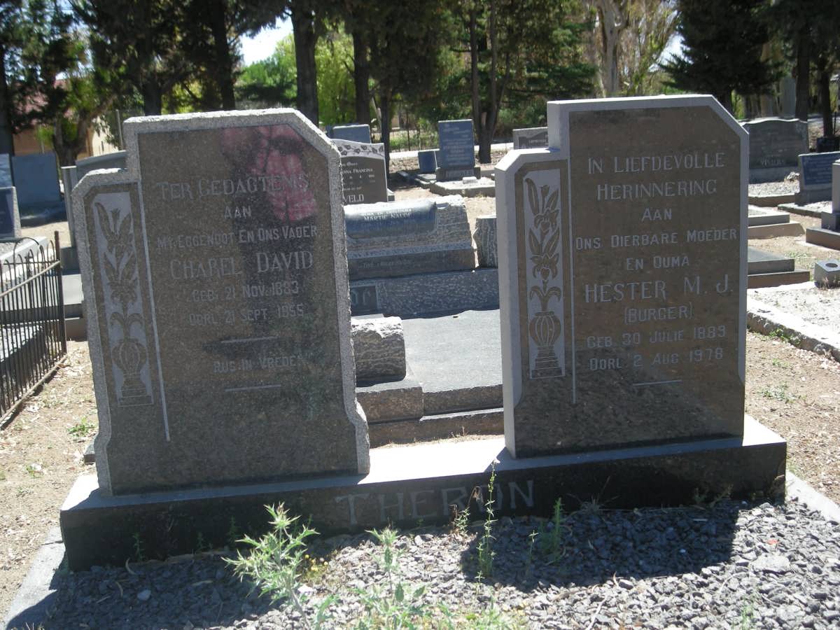 THERON Charel David 1883-1955 &amp; Hester M.J. BURGER 1889-1978