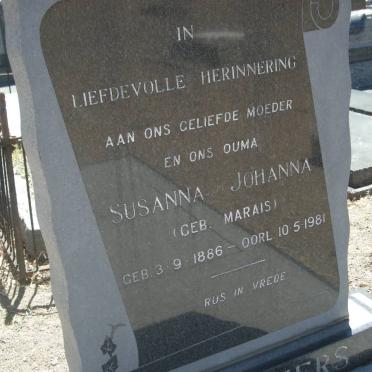 VILLIERS Abraham Pieter, de 1886-1957 &amp; Susanna Johanna MARAIS 1886-1981