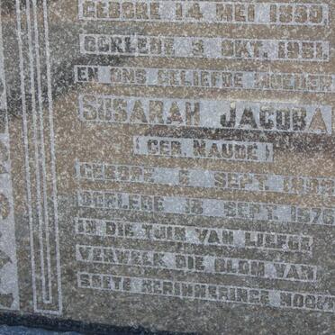 VISSER Christiaan Abraham 1890-1951 &amp; Susarah Jacoba NAUDÉ 1893-1976