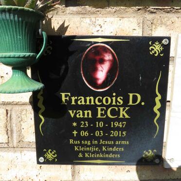 ECK Francois D., van 1947-2015