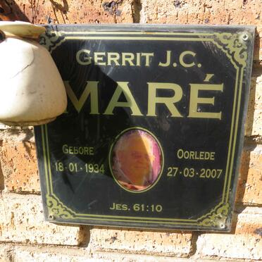 MARÉ Gerrit J.C. 1934-2007