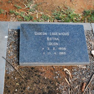 BOTHA Gideon Lodewicus 1956-1985