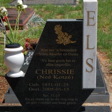 ELS Chrissie nee KOTZE 19314-2005