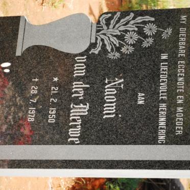 MERWE Naomi, van der 1950-1978