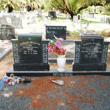 MYBURGH Gert 1927-2009 &amp; Gwyneth Elizabeth JAMES 1928-1985