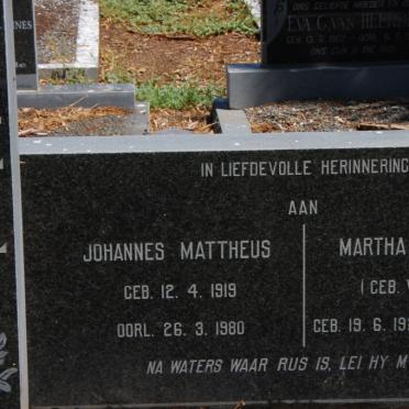 NEL Johannes Mattheus 1919-1980 &amp; Martha Magdalena V.D. HEEVER 1921-
