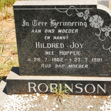 ROBINSON Hildred Joy nee HOPPER 1902-1981