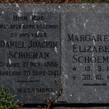 SCHOEMAN Daniel Joachim 1886-1942 &amp; Margaretha Elizabeth 1886-1979