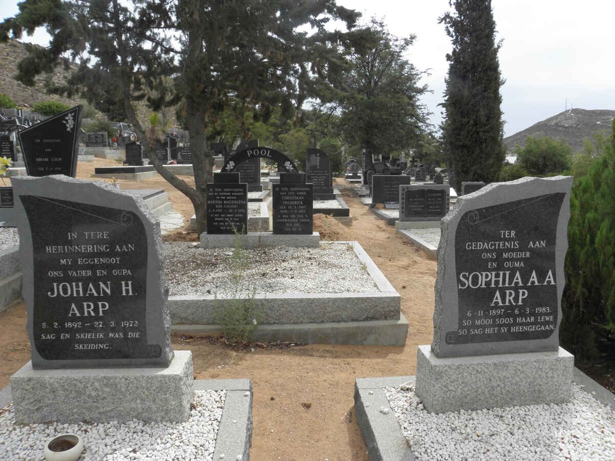 ARP Johan H. 1892-1972 &amp; Sophia A.A. 1897-1983