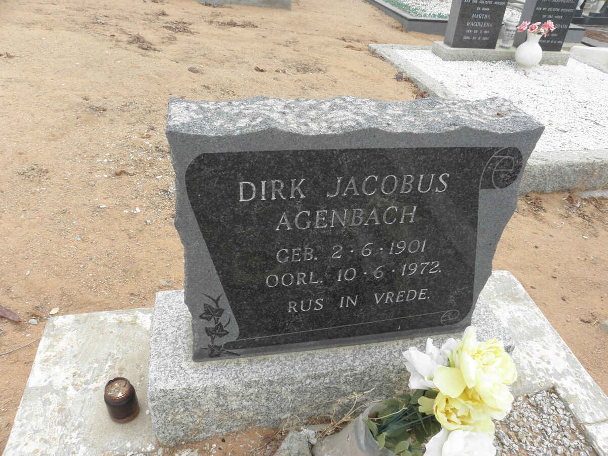 AGENBACH Dirk Jacobus 1901-1972