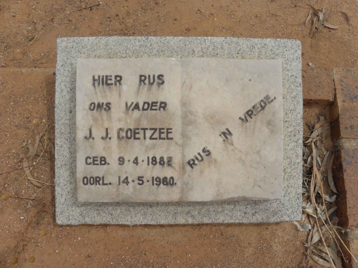 COETZEE J.J. 1882-1960