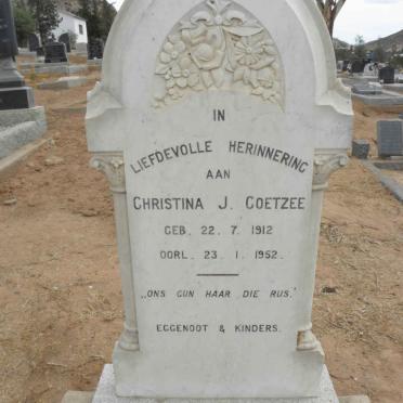 COETZEE Christina J. 1912-1952