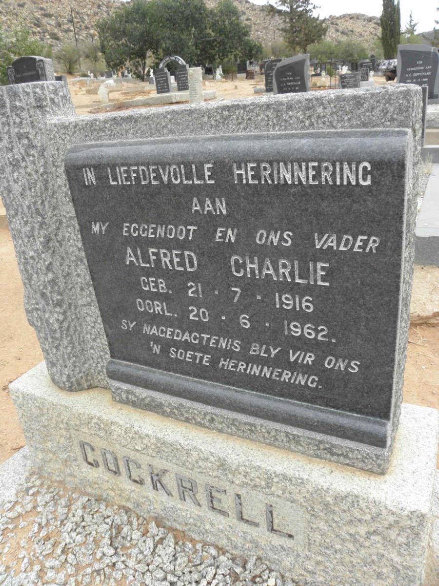 COCKRELL Alfred Charlie 1916-1962