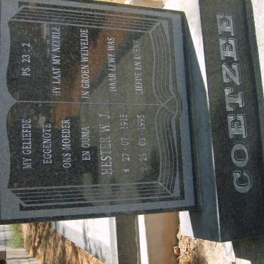 COETZEE Hester W.J. 1915-1995