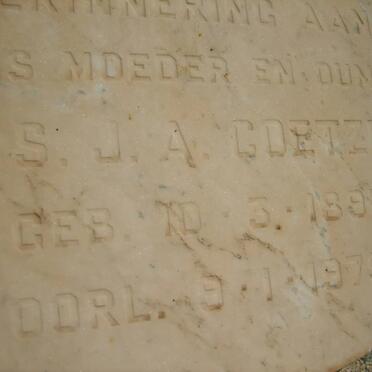 COETZEE M.S.J.A. 1891-1979