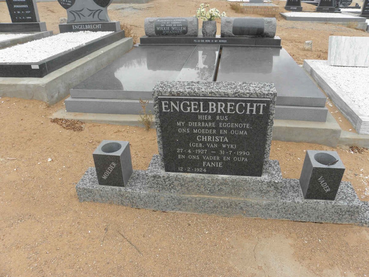 ENGELBRECHT Fanie 1924- &amp; Christa van WYK 1927-1990