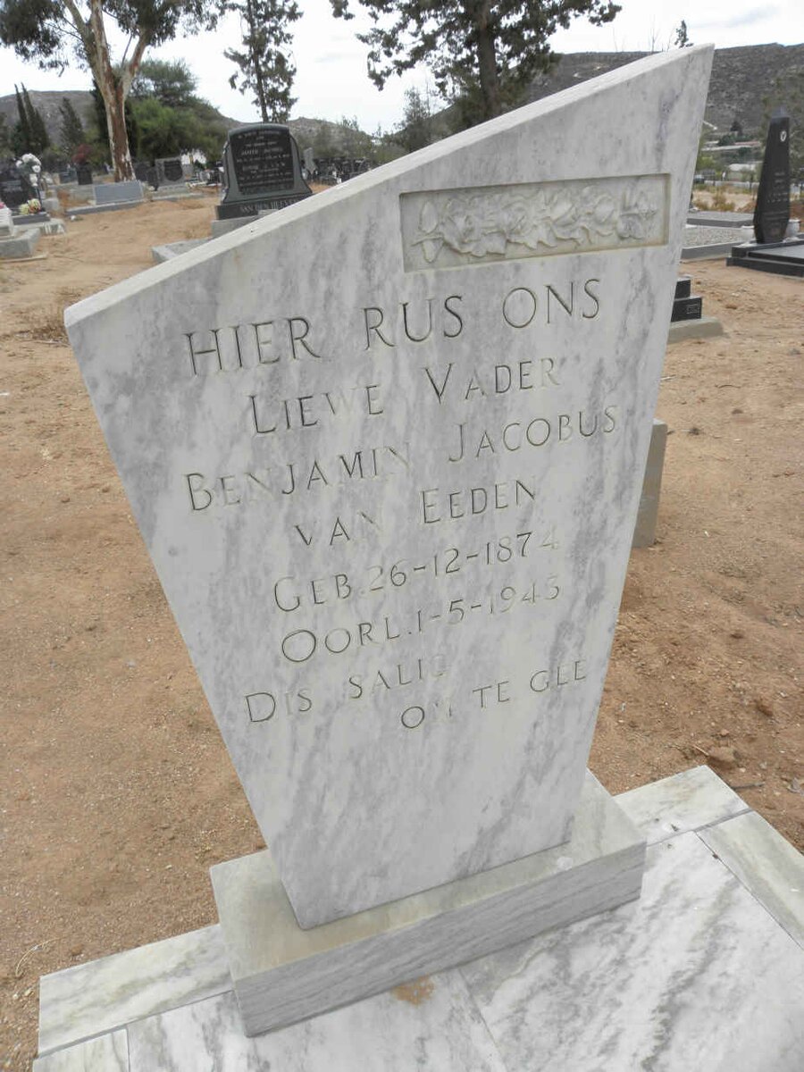 EEDEN Benjamin Jacobus, van 1874-1945