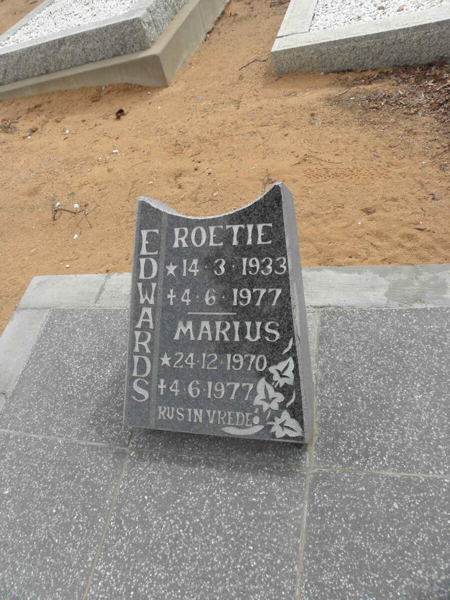 EDWARDS Roetie 1933-1977 :: EDWARDS Marius 1970-1977