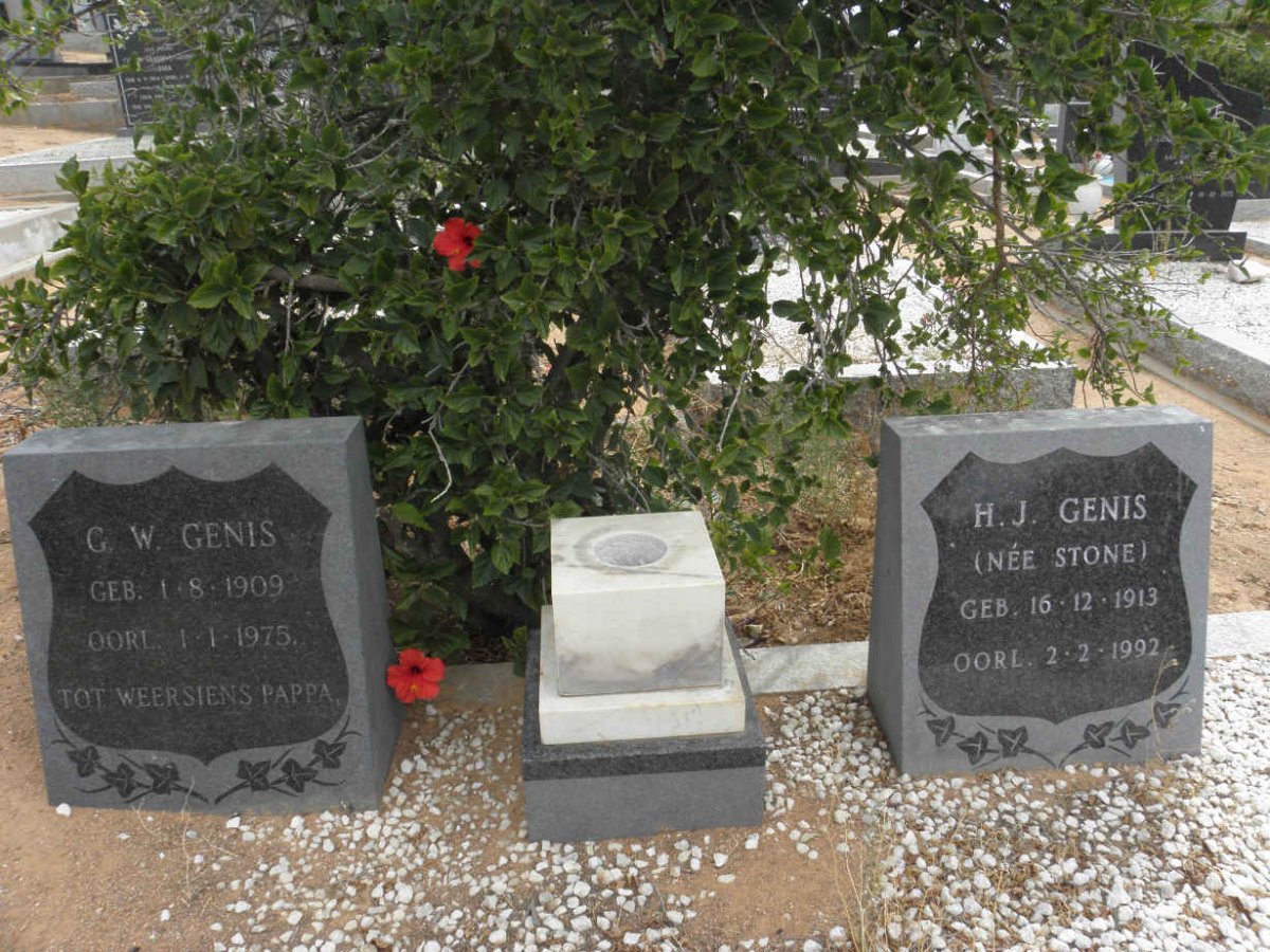 GENIS G.W. 1909-1975 &amp; H.J. STONE 1913-1992