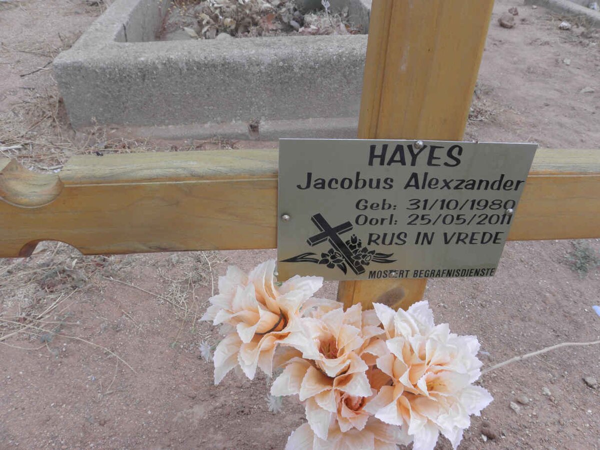 HAYES Jacobus Alexzander 1980-2011