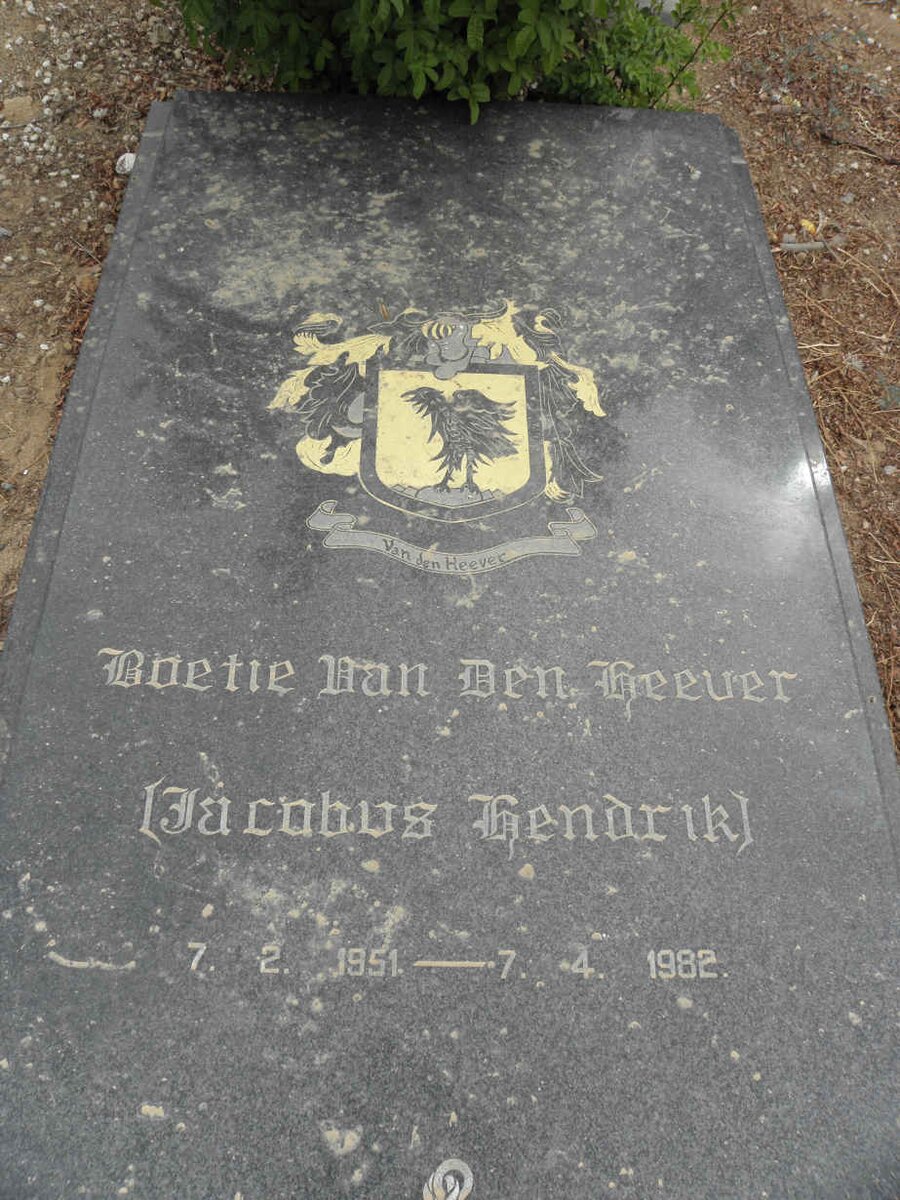 HEEVER Jacobus Hendrik, van der 1951-1982