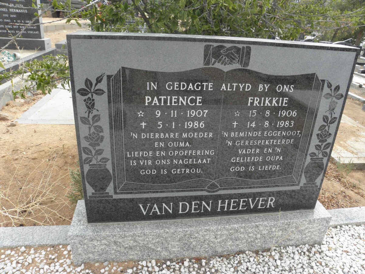 HEEVER Frikkie, van den 1906-1983 &amp; Patience 1907-1986