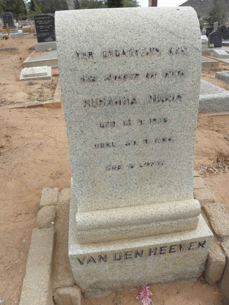 HEEVER Susanna Maria, van den 1886-1964