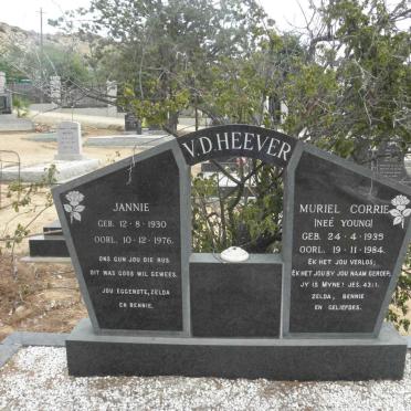 HEEVER Jannie, v.d. 1930-1976 &amp; Muriel Corrie YOUNG 1935-1984