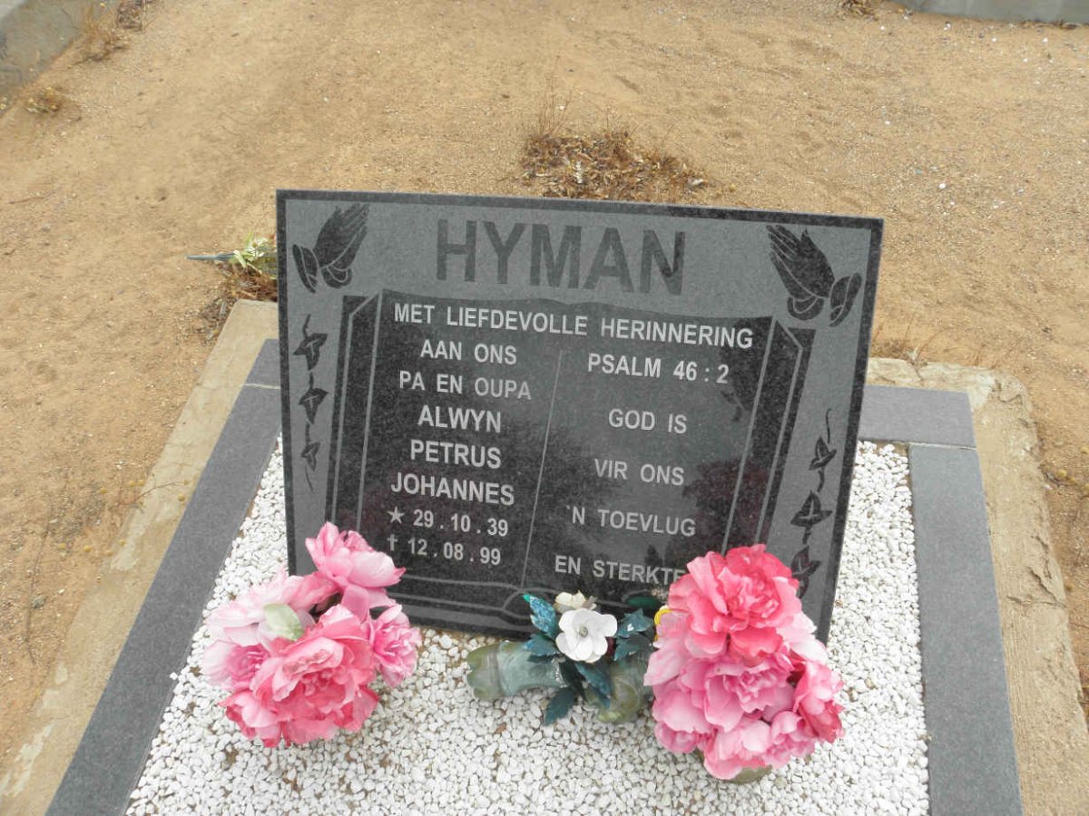 HYMAN Alwyn Petrus Johannes 1939-1999