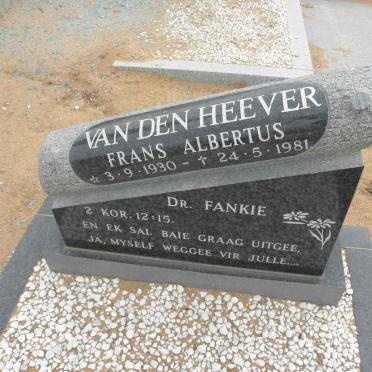 HEEVER Frans Albertus, van den 1930-1981