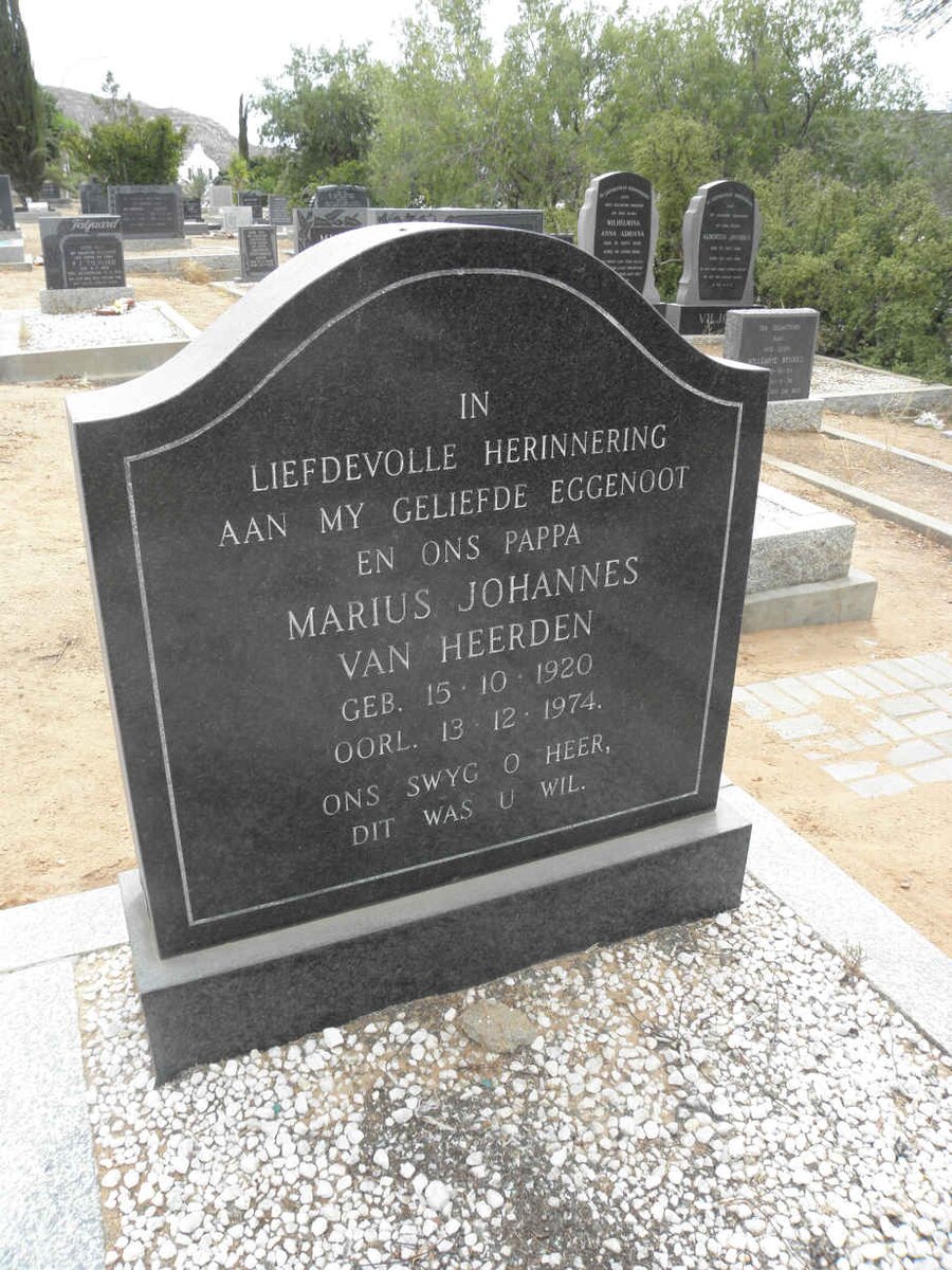 HEERDEN Marius Johannes, van 1920-1974