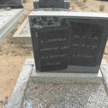 MOSTERT W.A. 1910-1971