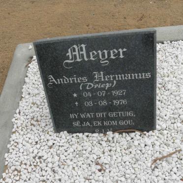 MEYER Andries Hermanus 1927-1976