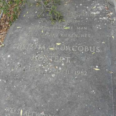 MOSTERT Christiaan Jacobus 1944-1982
